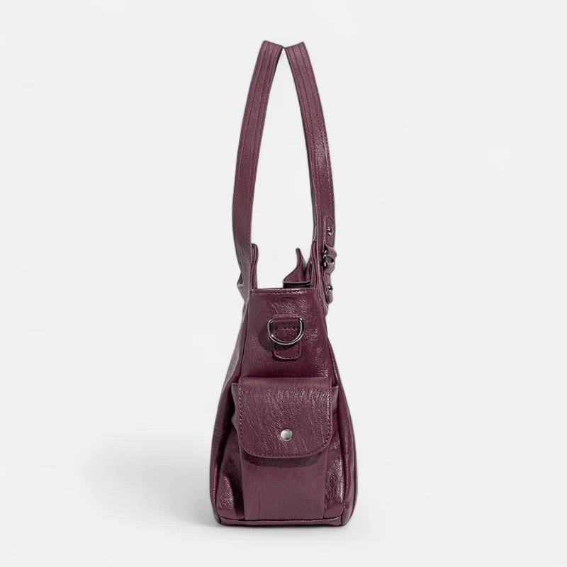 Léonie | Large Retro Multi-Pocket Shoulder Bag