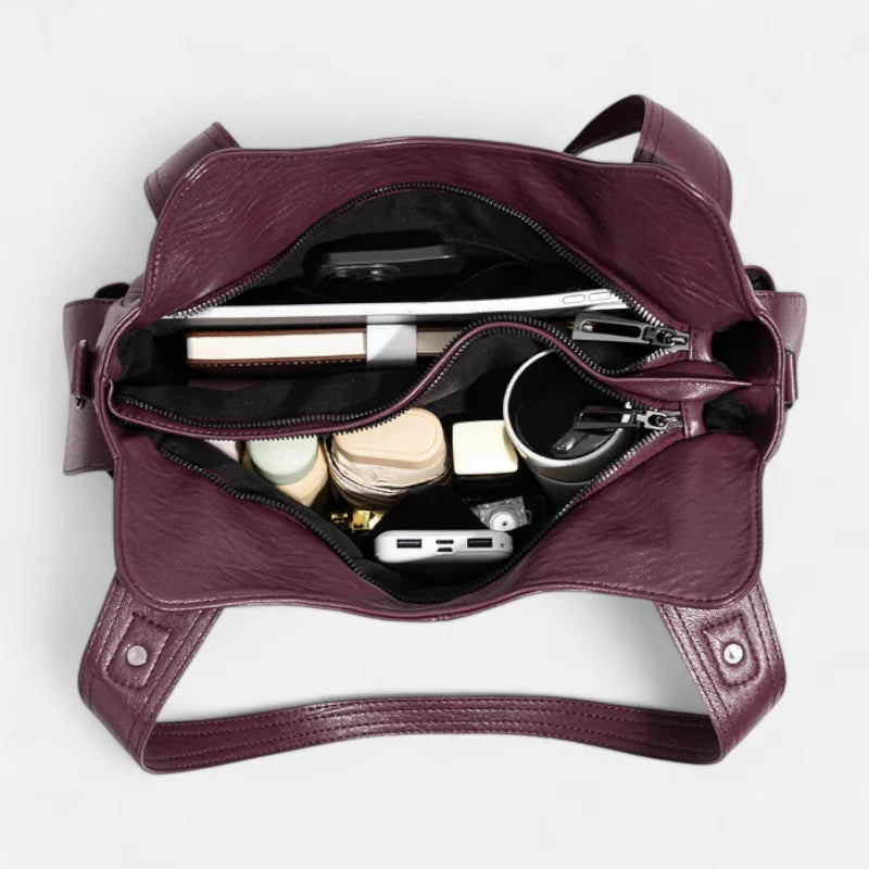 Léonie | Large Retro Multi-Pocket Shoulder Bag